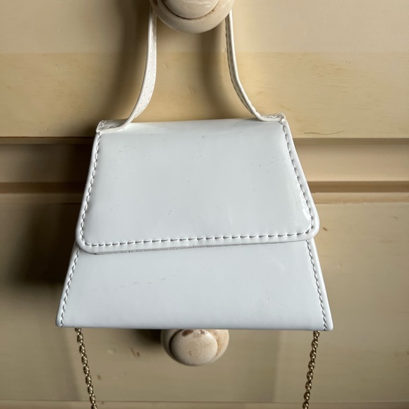 White Vinyl Mini Bag - Picture 1 of 5